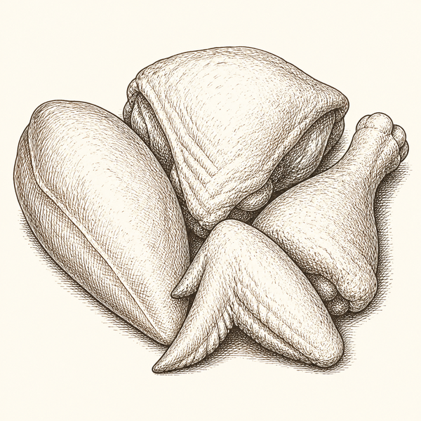 Assortment of chicken cuts — complete flexibility icon