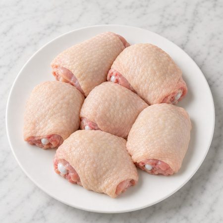 Raw chicken thigh cutlets (bone-in, skin-on) — Premium Poultry