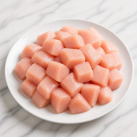 Raw diced chicken breast — Premium Poultry