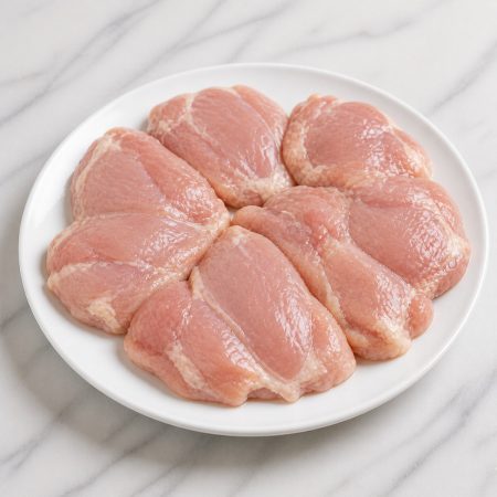 Raw boneless skinless chicken thigh fillets — Premium Poultry