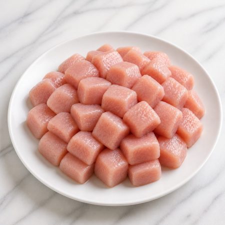 Raw diced chicken thigh — Premium Poultry